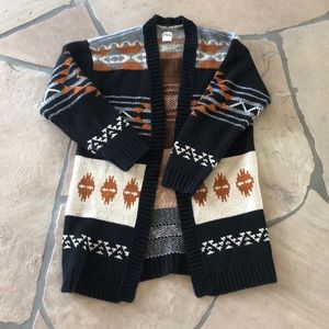 Zara mens geometric tribal cardigan.